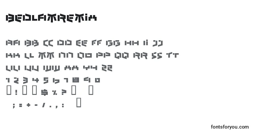 BedlamRemixフォント–アルファベット、数字、特殊文字