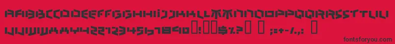 Police BedlamRemix – polices noires sur fond rouge