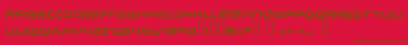 BedlamRemix Font – Brown Fonts on Red Background