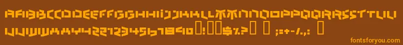 Шрифт BedlamRemix – оранжевые шрифты на коричневом фоне