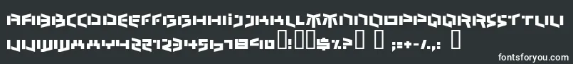 フォントBedlamRemix – 黒い背景に白い文字