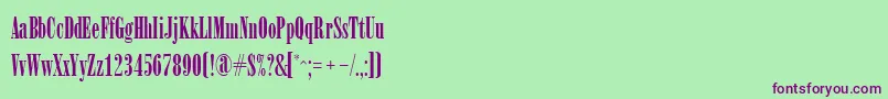 ArsisRegular Font – Purple Fonts on Green Background