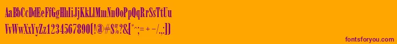 ArsisRegular Font – Purple Fonts on Orange Background
