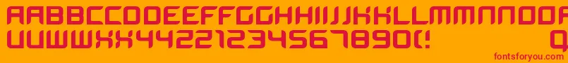 Bloodwax-Schriftart – Rote Schriften auf orangefarbenem Hintergrund