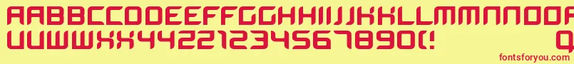 Bloodwax Font – Red Fonts on Yellow Background