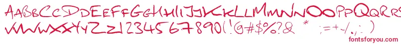 Шрифт Mydai1 – красные шрифты на белом фоне