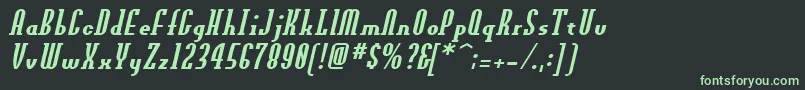 Шрифт OldnewSlider – зелёные шрифты на чёрном фоне