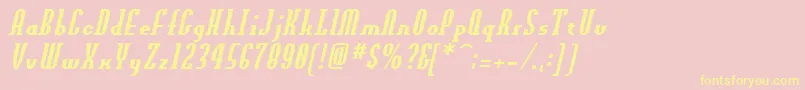 OldnewSlider Font – Yellow Fonts on Pink Background