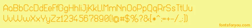 Octab017 Font – Orange Fonts on Yellow Background