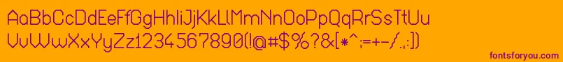 Octab017 Font – Purple Fonts on Orange Background