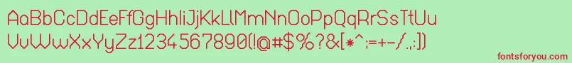 Octab017 Font – Red Fonts on Green Background