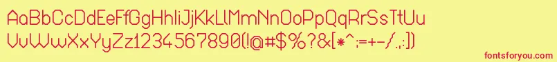 Octab017 Font – Red Fonts on Yellow Background