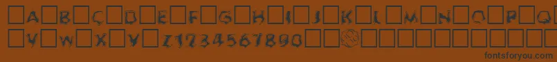 Ghoulofill Font – Black Fonts on Brown Background