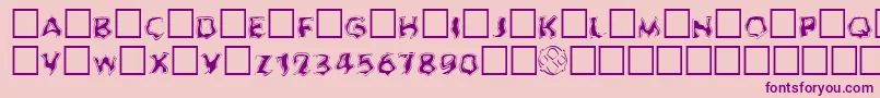 More about Ghoulofill Font Ghoulofill Font – Purple Fonts on Pink Background