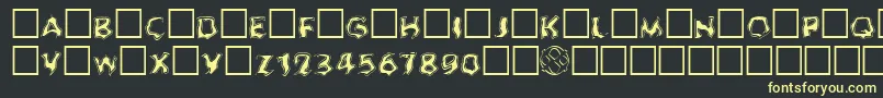 Ghoulofill Font – Yellow Fonts on Black Background