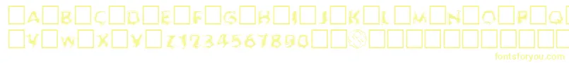 Шрифт Ghoulofill – жёлтые шрифты