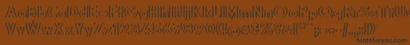 フォントDiffikult – 黒い文字が茶色の背景にあります