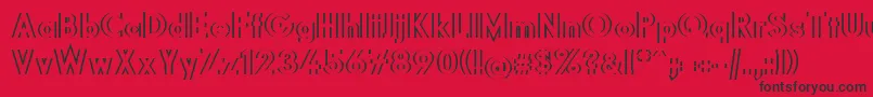 Diffikult Font – Black Fonts on Red Background