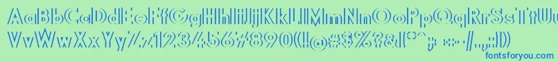 Diffikult Font – Blue Fonts on Green Background