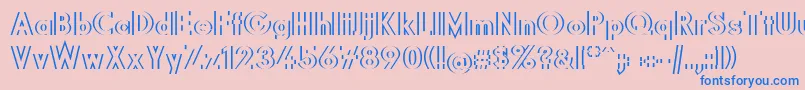 Diffikult Font – Blue Fonts on Pink Background