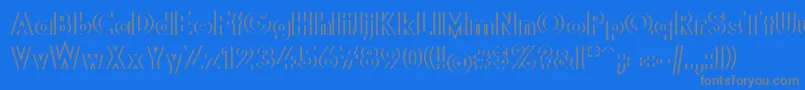 Diffikult Font – Gray Fonts on Blue Background
