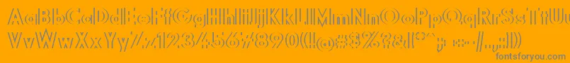 Diffikult Font – Gray Fonts on Orange Background