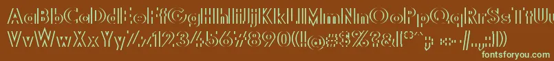 Diffikult Font – Green Fonts on Brown Background