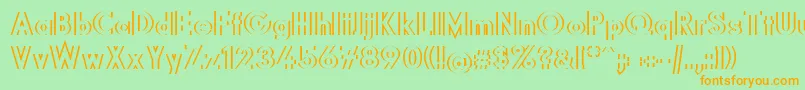 Diffikult Font – Orange Fonts on Green Background