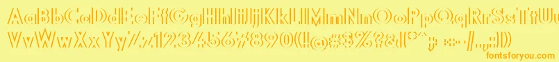 Diffikult Font – Orange Fonts on Yellow Background