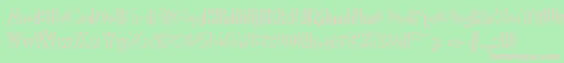 Diffikult Font – Pink Fonts on Green Background