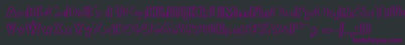 Diffikult-Schriftart – Violette Schriften auf schwarzem Hintergrund