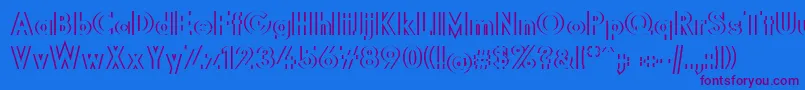 Diffikult Font – Purple Fonts on Blue Background