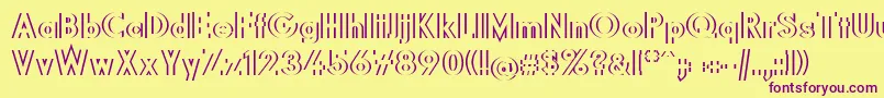 Diffikult Font – Purple Fonts on Yellow Background