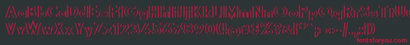 Diffikult Font – Red Fonts on Black Background