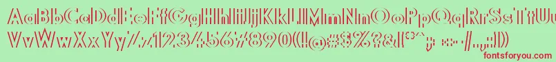 Diffikult Font – Red Fonts on Green Background