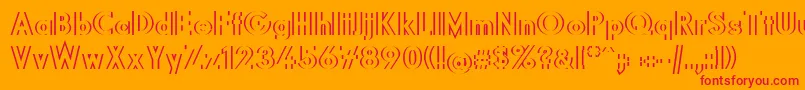 Diffikult Font – Red Fonts on Orange Background