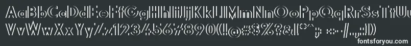 フォントDiffikult – 黒い背景に白い文字