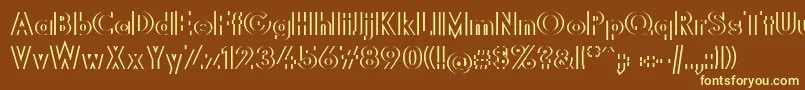 Diffikult Font – Yellow Fonts on Brown Background