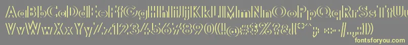 Diffikult Font – Yellow Fonts on Gray Background