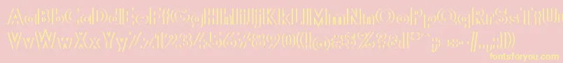 Diffikult Font – Yellow Fonts on Pink Background