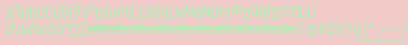 Police DoublebassLightTrial – polices vertes sur fond rose