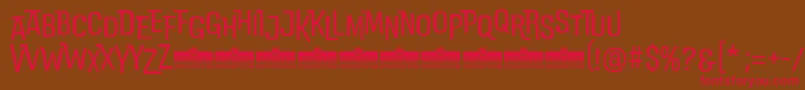 DoublebassLightTrial Font – Red Fonts on Brown Background