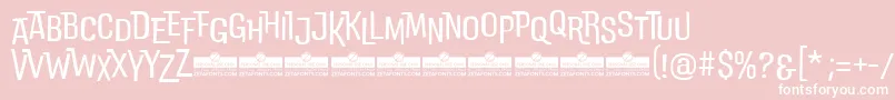 DoublebassLightTrial Font – White Fonts on Pink Background