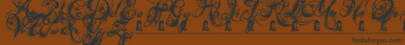 AngelsMessage-fontti – mustat fontit ruskealla taustalla