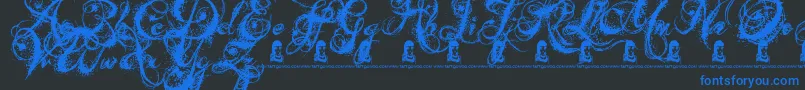 AngelsMessage Font – Blue Fonts on Black Background