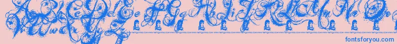 fuente AngelsMessage – Fuentes Azules Sobre Fondo Rosa
