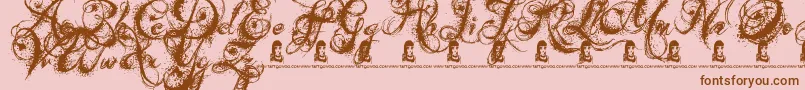 AngelsMessage Font – Brown Fonts on Pink Background