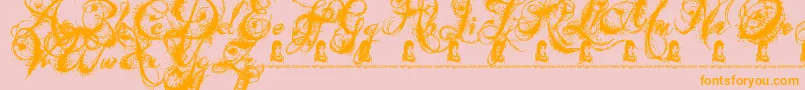 AngelsMessage Font – Orange Fonts on Pink Background