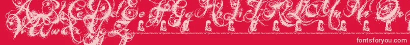 Police AngelsMessage – polices roses sur fond rouge