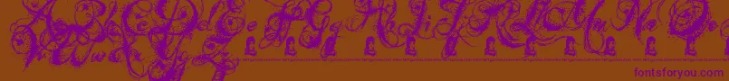 AngelsMessage Font – Purple Fonts on Brown Background